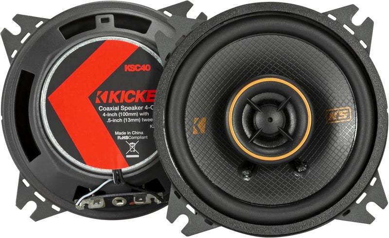 Kicker 51KSC404 KS-Series 4" Coaxial Speakers with .5" tweeters, 4-Ohm, Pair - Image 1